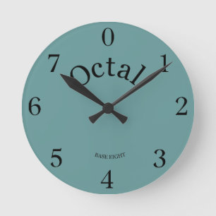 Redondo Mediano Reloj octal vida en la base 8
