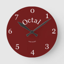 Reloj octal vive tu vida en la base 8 rojo