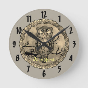 Redondo Mediano Reloj Ojos de Búho