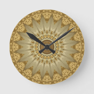 Redondo Mediano Reloj Ornate Gold Wall