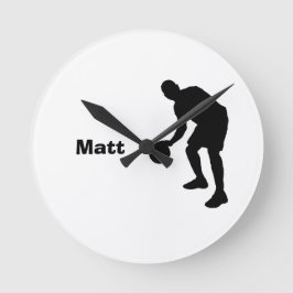 Redondo Mediano Reloj personalizado baloncesto