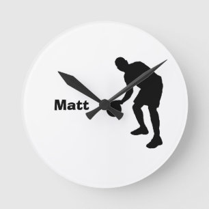 Redondo Mediano Reloj personalizado baloncesto