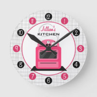 Reloj personalizado estufa retra de la cocina de