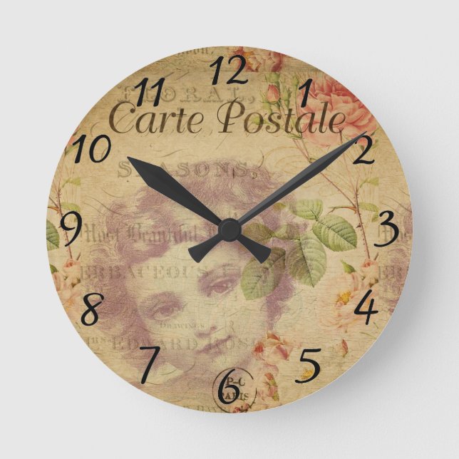 Redondo Mediano Reloj postal francés (Anverso)