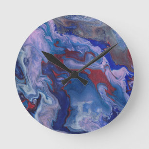 Redondo Mediano Reloj Púrpura Abstracto Vibrante para Vapear