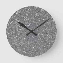 Redondo Mediano Reloj purpurina elegante