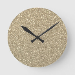 Redondo Mediano Reloj purpurina elegante