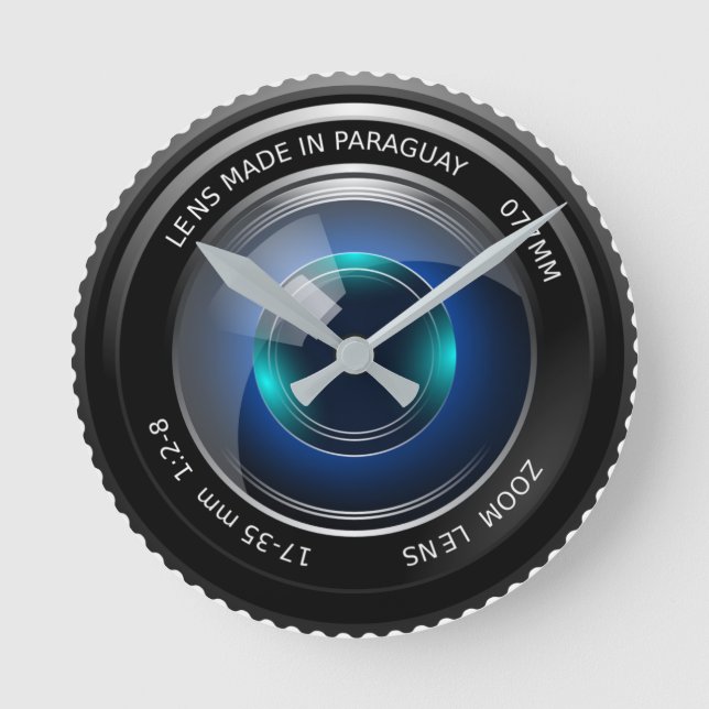 Redondo Mediano Reloj redondeado con diseño de lente zoom SLR (Anverso)