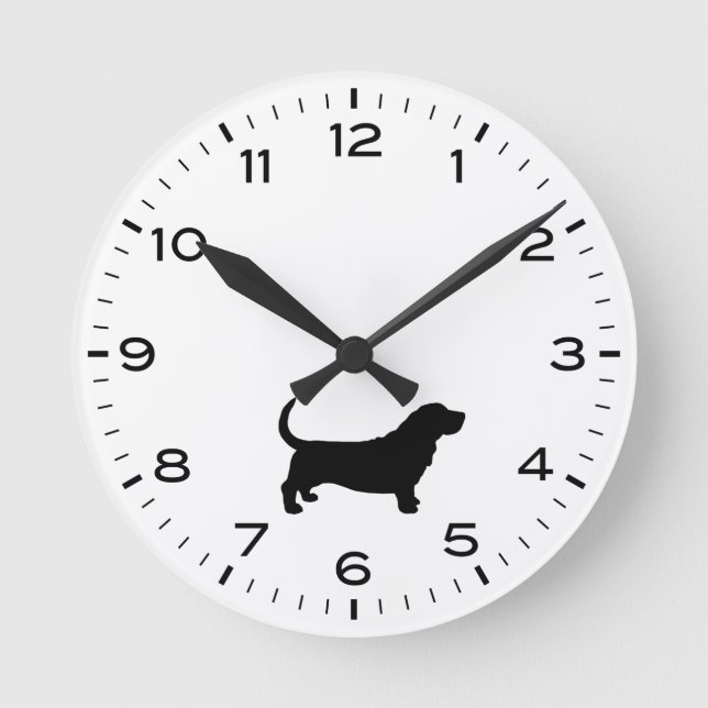 Redondo Mediano Reloj redondeado de la raza del perro del perro de (Anverso)