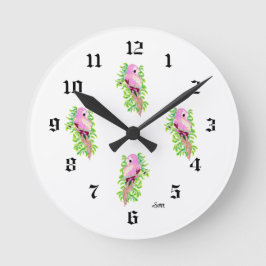 Redondo Mediano Reloj redondo: pájaro exótico .