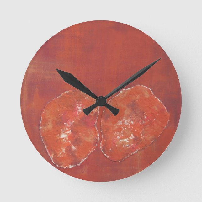 Redondo Mediano Reloj rojo de Ameoba (Anverso)