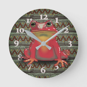 REDONDO MEDIANO RELOJ ROJO DE RONDA NUMBERED FROG