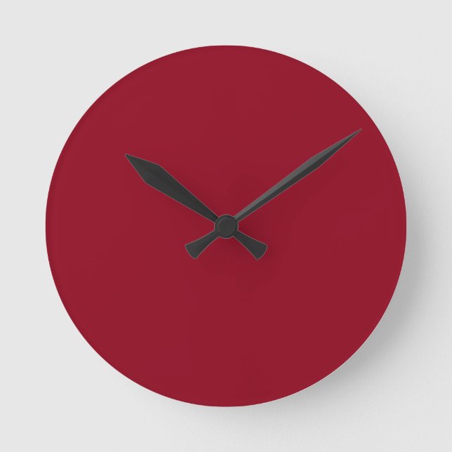 Redondo Mediano Reloj rojo maroon (Anverso)