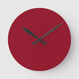 Redondo Mediano Reloj rojo maroon