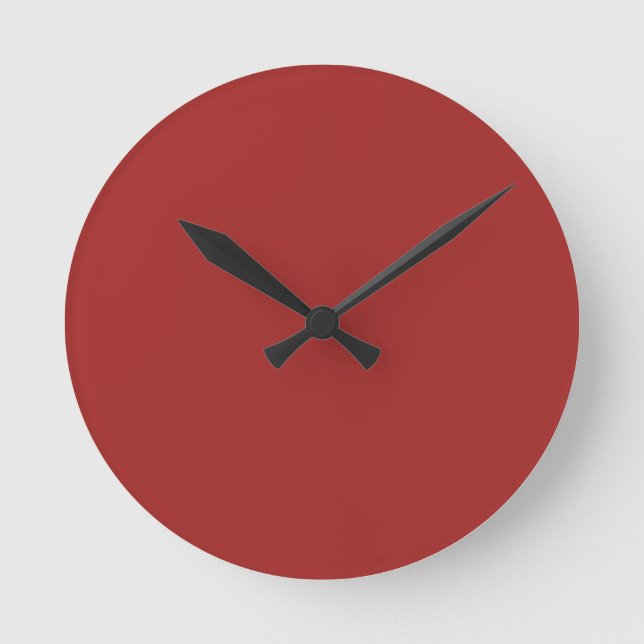 Redondo Mediano Reloj rojo plano (Anverso)