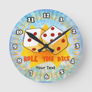 Redondo Mediano Reloj Roll The Dice