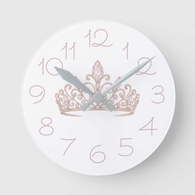 Redondo Mediano Reloj Rosa Princesa Rubor (Anverso)