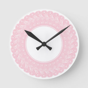 Redondo Mediano Reloj rosado elegante del cordón