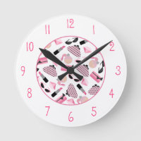Reloj rosado femenino de los accesorios