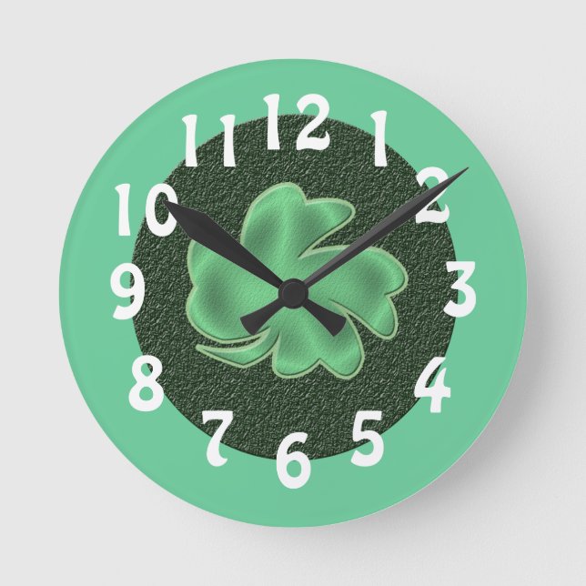Redondo Mediano Reloj Shamrock(trébol) (Anverso)