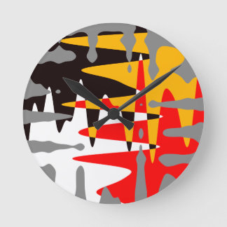 Redondo Mediano Reloj tribal decoración moderna de arte nativo mur