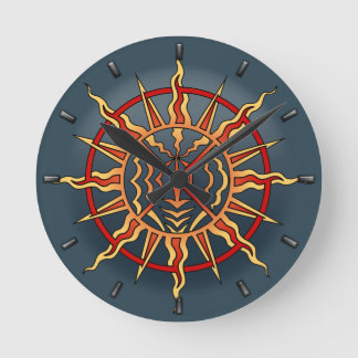 Redondo Mediano Reloj tribal decoración moderna de cerradura de pa