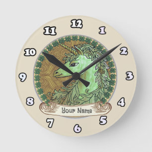 Redondo Mediano Reloj Unicornio irlandés