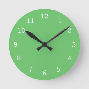 Redondo Mediano Reloj verde claro