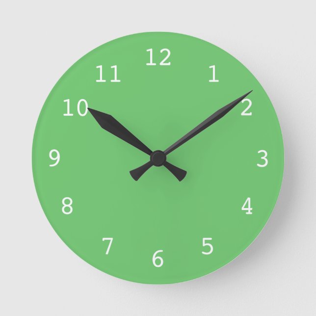 Redondo Mediano Reloj verde claro (Anverso)