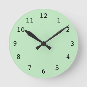 Redondo Mediano Reloj verde claro