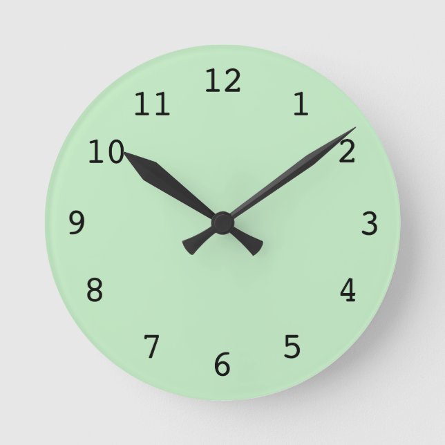 Redondo Mediano Reloj verde claro (Anverso)