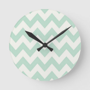 Redondo Mediano Reloj verde claro de Chevron