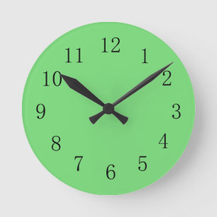Redondo Mediano Reloj verde pastel