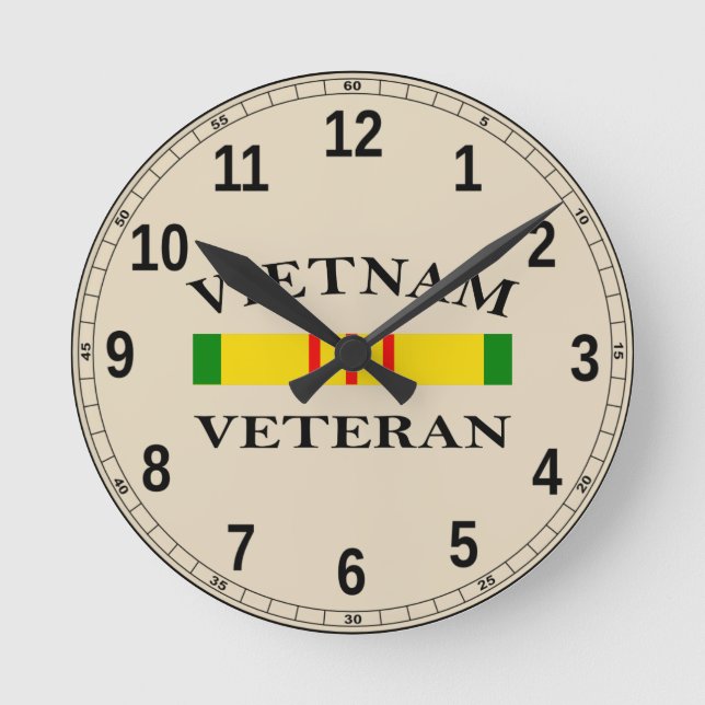 Redondo Mediano Reloj veterano de Vietnam (Anverso)