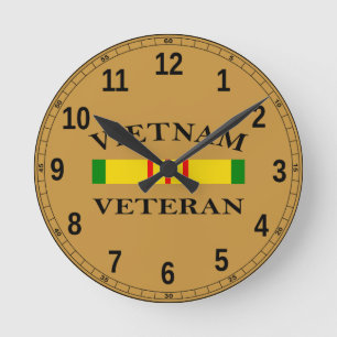 Redondo Mediano Reloj veterano de Vietnam