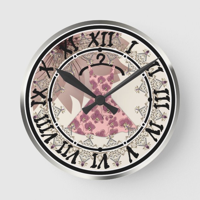 Redondo Mediano Reloj vintage de cocina (Anverso)