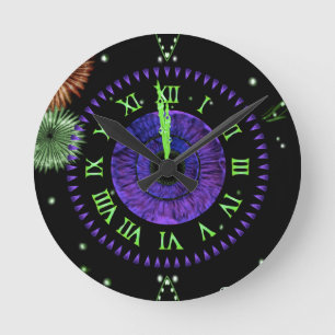 Redondo Mediano Reloj Violeta de Medianoche