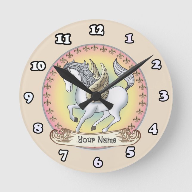 Redondo Mediano Reloj White Pegasus (Anverso)