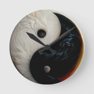 Redondo Mediano Reloj Yin y Yang