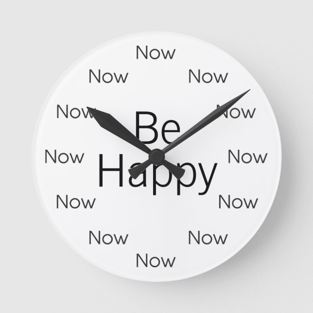 Redondo Mediano Reloj Zen Be Happy Now (Anverso)