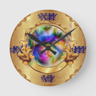 Redondo Mediano remolino mágico enmarcado reloj de la bola de