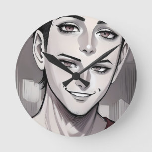 Redondo Mediano Resumen del reloj de la pared de Anime