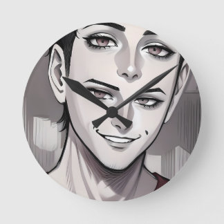 Redondo Mediano Resumen del reloj de la pared de Anime