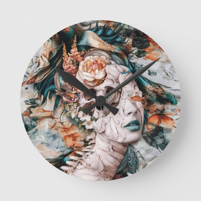 Redondo Mediano Resumen Reloj artístico (Anverso)