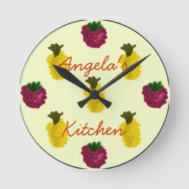 Redondo Mediano Ronda de Reloj de frutas