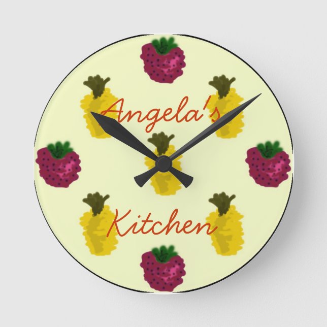 Redondo Mediano Ronda de Reloj de frutas (Anverso)