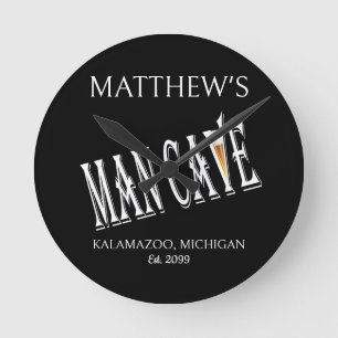 Redondo Mediano Rótulo de reloj de pub Man Cave
