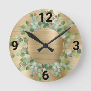 REDONDO MEDIANO SAGE VERDE BOTÓN DE ORO BOTÁNICO RELOJ