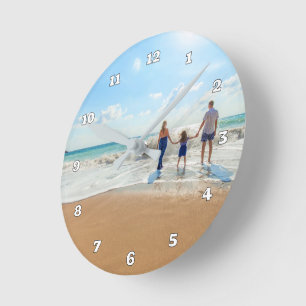Redondo Mediano Sube tu reloj de foto familiar regalo personalizad