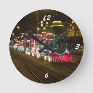 Redondo Mediano Tren de tranvía - Reloj de iluminación de piscin